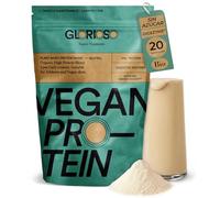 GLORIOSO Proteína Vegana Ecológica Sin Azúcar Ni Lactosa Sin Gluten con DigeZyme® Bajo en Carbohidratos Vegan Protein Powder Batido con Mezcla a Base de Guisantes Arroz y Calabaza Sabor Neutral 600g