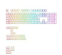 GLORIOUS Aura V2 Keycaps Pudding PBT Doble Inyección QWERTY Nordic (Blanco)