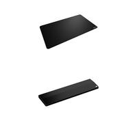 GLORIOUS Bundle of Alfombrilla de Tela Gaming Bordes Cosidos XL Extended (Negro) Reposamuñecas de Madera Fresno Blanco Antisudor Jugar TKL (Onyx)