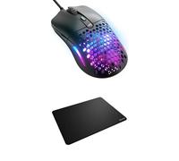 GLORIOUS Bundle of Model O Eternal Ratón Gaming RGB Ultraligero Cable (Negro) Alfombrilla de Tela para Gaming con Bordes Cosidos XL (Negro)