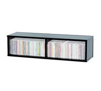 Glorious CD Box black 90 - tiene capacidad para hasta 90 discos compactos, fácil de apilar con otras cajas de CD, negro