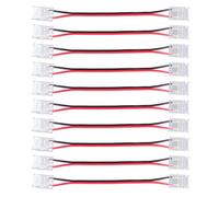 Glorious Conector de Tira de Luz COB de 10 Piezas, Ideal para Tira de Luz LED de 10 Mm, Que Proporciona Adaptador de Conexión 2 Pines