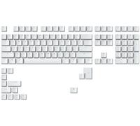 Glorious Gaming 123 keycaps de doble inyección ABS (distribución de EE. UU.) - Diseño de doble molde, indeleble, apto para RGB, etiquetas nítidas, mecanismos MX, distribución de EE. UU. - Blanco