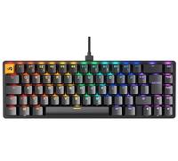 Glorious Gaming GMMK 2 Compact 65% - Teclado gaming mecánico, compacto TKL 65%, carcasa de aluminio, personalizable, keycaps dobles, switches Fox, RGB, distribuciones QWERTZ alemán - Negro