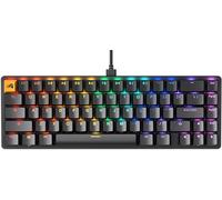 Glorious Gaming GMMK 2 Compact 65% - Teclado gaming mecánico, compacto TKL 65%, carcasa de aluminio, personalizable, keycaps dobles, switches Fox, RGB, distribuciones QWERTY estadounidense - Negro