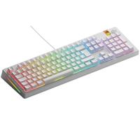 Glorious Gaming GMMK 3 HE: Teclado Respuesta rápida, Hall Effect, sondeo 8K, switches magnéticos y mecánicos MX, Teclado 100% Hot Swap, Juntas modulares, PBT Doble inyección, QWERTZ alemán - Blanco