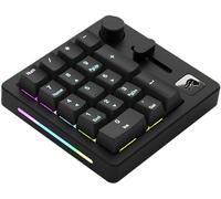 Glorious Gaming GMMK Macro Numpad - Cavo o wireless Bluetooth, alluminio premium, personalizz., cursore e manopola programmabili, RGB, switch lineari, 18 ABS Doubleshot Keycaps - Ardesia nera
