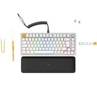 Glorious Gaming GMMK Pro 75% - Teclado mecánico Modular para Juegos, TKL, Estructura básica de 1,5 kg, Totalmente Ajustable, Cable en Espiral, reposamuñecas, Teclas PBT, disposición Alemana QWERTZ -