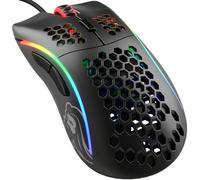 Glorious Gaming Model D Ratón gaming con cable - 68 g superligero, diseño colmena, RGB, ergonómico, sensor Pixart 3360, switches de Omron, deslizadores de PTFE, 6 botones - Negro mate