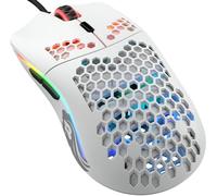 Glorious Gaming Model O- (Pequeño) Ratón gaming con cable - 58 g superligero, diseño colmena, RGB, sensor Pixart 3360, ambidiestro, switches de Omron - Blanco mate