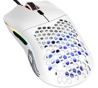 Glorious Gaming Model O Ratón gaming con cable - 67 g superligero, diseño colmena, RGB, sensor Pixart 3360, switches de Omron, ambidiestro - Blanco mate