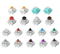 GLORIOUS Gaming Switch Sample Pack de 18 switches de Teclado - 6 Gateron/8 Kailh/4 Switches, 4 Tipos de amortiguadores O-Ring (20 O-Rings en Total), Compatible con Todos los teclados GMMK/MX