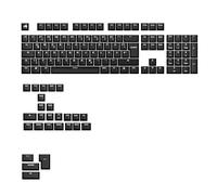 Glorious Gaming - Teclas GPBT Basics en PBT, 8 Colores, Classic Black, sublimación de Pintura, para teclados mecánicos Personalizables de formatos 100%, 75%, 65% y 60%, distribución QWERTZ alemán