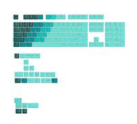 Glorious Gaming - Teclas GPBT Gradient en PBT no decolorable (Rainforest), aptas para teclados mecánicos Custom de formatos 100%, 75%, 65% y 60%, distribución QWERTY Estadounidense