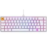 Glorious Gaming GMMK 2 Compact 65% - Teclado gaming mecánico, compacto TKL 65%, carcasa de aluminio, personalizable, keycaps dobles, switches Fox, RGB, distribuciones QWERTY inglés - Blanco