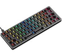 Glorious Gaming Teclado mecánico GMMK Compact 60% Barebones, RGB por tecla, hot-swap ANSI, Negro