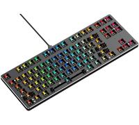 GLORIOUS GMMK TKL 85% Barebones Carcasa de Teclado Modular ANSI (Negro) | Placa superior de aluminio resistente, retroiluminación vibrante por tecla, acepta mecanismos de cinco pines, formato duro