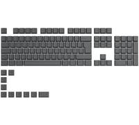 Glorious Gaming 115 keycaps GPBT - Perfil Cherry, plástico PBT superduradero, estética llamativa, sonido superior, tipografía original, distribución alemana - Negro ceniza