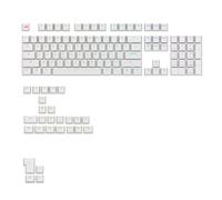 Glorious Gaming, Teclas GPBT retroiluminadas: Leyendas translúcidas en Blanco, Permiten el Paso de la luz, para teclados mecánicos de formatos 100%, 75%, 65% y 60%, distribución QWERTY Estadounidense