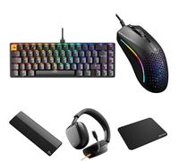 GLORIOUS Kit Iniciación Teclado GMMK 2 65% Negro (ES) + Ratón Model O 2 Mini + Auriculares GHS Eternal Estéreo + Alfombrilla Mediana Lisa + Reposamuñecas Madera Ónice Compacto