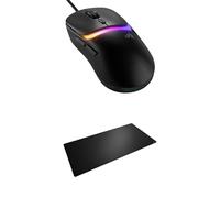 GLORIOUS Pack Model D3 - Wired - Black + Mouse Pad 2 3XL - Stitched - Black