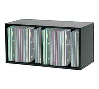 Glorious Record Box black 230 - tiene capacidad para 230 discos de 12'', con pared divisoria, apilables con otras cajas de discos Glorious, negro