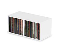Glorious Record Box White 230 - Contiene hasta 230 Discos de 12'', 115 vinilos por Compartimento, Blancas