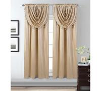 GLORY RUGS Panel de ventana con cenefa adjunta, cortina para dormitorio, sala de estar, comedor, 42"" x 84"" color crema