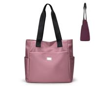 Gloryboom Shoulder Bag, Large Capacity Water Repellent Multi Pocket Simple and Versatile, for Women (Pink)