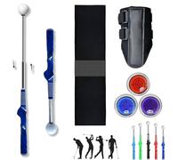 Gloryboom Telescopic Club, Retractable Golf Swing Training Aid, Complete Collection of Golf Practice Accessories, for Right and Left-Handed Golfers, Home or Range Use (Blue)