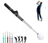 Gloryboom Telescopic Club, Retractable Golf Swing Training Aid, Golf Grip Trainer with Click Feedback, for Right-Handed and Left-Handed Golfers Home/Range Practice (Black- Right)