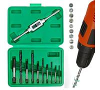Gloryit Juego de Extractores M3-M12 para Tornillos Dañados,11 Piezas Extractor De Tornillos Kit De Herramientas,Stud Extractor Set,Se utiliza para taladrar agujeros y extraer tornillos dañados.