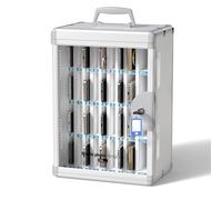 Glosen Caja de bloqueo para teléfono (plata, 36 ranuras, llave universal)