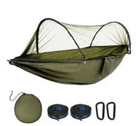 GLOSKIN Hamaca Camping, Hamaca de Viaje Ultraligera de 270 × 140 cm, Hamaca Colgante,Hamaca Resistente y Duradera con Bolsa de Almacenamiento, Adecuada para Jardín, Camping, Balcón, Patio, Playa