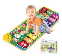 GLOSKIN Mantela de Baile de Juguetes para Bebés, Alfombra de Baile, Teoría de La Música Infantil Juguetes de Iluminación, Piano Bebe,Piano Simulado Tocando, Juguetes Niños 1 Año