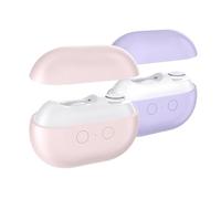 Glosrity EasyClip Smart Nail Clipper, 3-in-1 Multi-Functional Smart Nail Clipper, Electric Nails Trimmer and Polisher with LED Light & Clip Storage, USB Rechargeable (Pink + Purple,2Pcs)