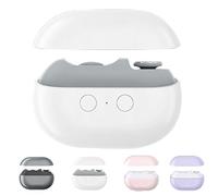 Glosrity Easyclip Smart Nail Clipper, Cut and Polish Nails in One Piece, Electric Nail File, USB Rechargeable, LED Light, Total Nails Care (White)