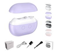 Glosrity Easyclip Smart Nail Clipper, Integrated Shear/Grinding System, 2 Speeds Automatic Nail Trimmer, with LED Light & Clip Storage, for Adults, Seniors (Purple)