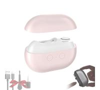 Glosrity EasyClip Smart Nail Clipper, Multi-Function Electric Nail Clippers and Polisher with LED Light & Storage Box, USB Rechargeable, Cut and Polish Nails in One Piece, for Adults(Pink,1PC)