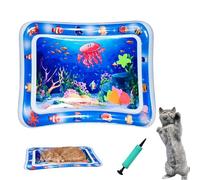 Glosrity Petlori Glowpad,Glowpad for Cats,Glowpads,27in Thickened Anti-Scratch Water Mat for Cat, Cat Water Pad Fishes Toy for Bored Indoor Cats (A)