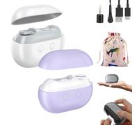 Glosrity Smart Nail Clipper, Cut and Polish Nails in One Piece, 3-in-1 Multi-Functional Smart Electric Nail Clipper, with LED Light, USB Rechargeable Nails Trimmer for Seniors Adults (A+B)