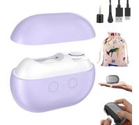 Glosrity Smart Nail Clipper, Cut and Polish Nails in One Piece, 3-in-1 Multi-Functional Smart Electric Nail Clipper, with LED Light, USB Rechargeable Nails Trimmer for Seniors Adults (A)