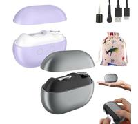 Glosrity Smart Nail Clipper, Cut and Polish Nails in One Piece, 3-in-1 Multi-Functional Smart Electric Nail Clipper, with LED Light, USB Rechargeable Nails Trimmer for Seniors Adults (A+C)