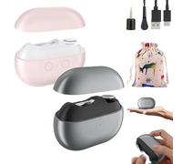 Glosrity Smart Nail Clipper, Cut and Polish Nails in One Piece, 3-in-1 Multi-Functional Smart Electric Nail Clipper, with LED Light, USB Rechargeable Nails Trimmer for Seniors Adults (C+D)