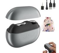 Glosrity Smart Nail Clipper, Cut and Polish Nails in One Piece, 3-in-1 Multi-Functional Smart Electric Nail Clipper, with LED Light, USB Rechargeable Nails Trimmer for Seniors Adults (C)