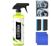 Gloss Car Glass Cleaner,Diamond Shine Glass Cleaner,Automotive Glass Oil Film Cleaner,Car Windshield Cleaner for Improved Clarity and Visibility (1Pcs)