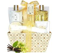 GLOSS ! Cofre de baño LUXURY GOLD - Cofre de belleza para mujer - Cesta de belleza, cuidado y bienestar - Regalo para mujer, cumpleaños, Navidad, profesora, Día de la Madre - BOX