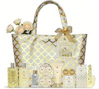 GLOSS ! Cofre de baño LUXURY GOLD - Cofre de belleza para mujer - Cesta de belleza, cuidado y bienestar - Regalo para mujer, cumpleaños, Navidad, profesora, Día de la Madre - SAC