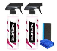 Gloss Dressing for Floor Mats,Plastic Restorer for Cars Ceramic Plastic Coating,Car Interior Cleaner Black Trim Restorer (2Pcs)