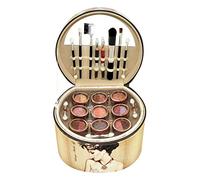 GLOSS! | Maletín de Maquillaje Vintage para Mujer | 36 piezas: Rubor, Sombra de ojos, Lápiz labial, Esmalte de uñas, Accesorios | Idea per mujer, conjunto de caja mujer